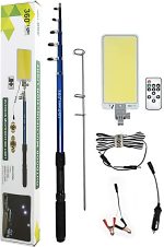 360° Multifunction Outdoor LED Light | 5M Fishing Rod Lamp with IR Remote | 3 Modes | 800W Camping Lantern