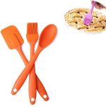 3-Piece Silicone Cooking Utensil Set | Spatula, Spoon & Brush | Heat Resistant for Baking & Cooking