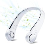 Portable Bladeless Neck Fan, Hands-Free Rechargeable Wearable Personal Fan