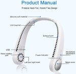 Portable Bladeless Neck Fan, Hands-Free Rechargeable Wearable Personal Fan - Image 4